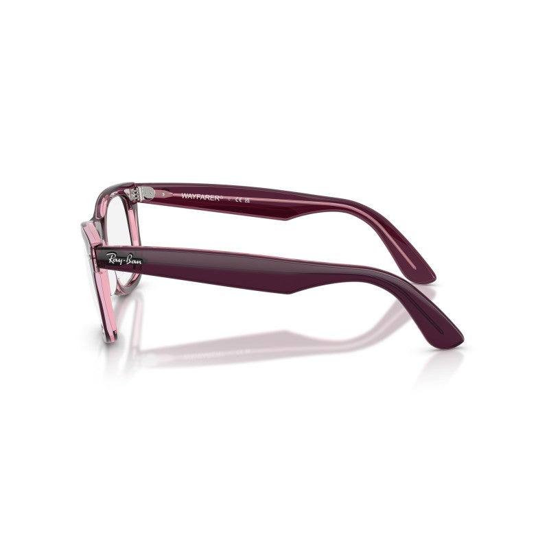 OCCHIALE DA VISTA UNISEX | RAY-BAN RX 4340V - WAYFARER EASE 8364 VIOLA SU ROSA TRASPARENTE - CALIBRO 50