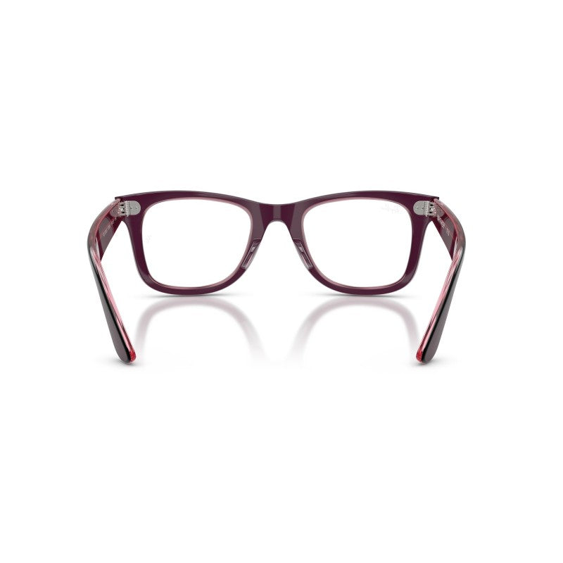 OCCHIALE DA VISTA UNISEX | RAY-BAN RX 4340V - WAYFARER EASE 8364 VIOLA SU ROSA TRASPARENTE - CALIBRO 50