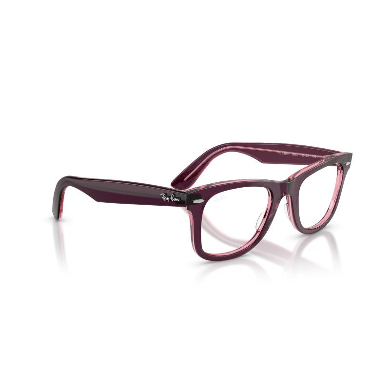 OCCHIALE DA VISTA UNISEX | RAY-BAN RX 4340V - WAYFARER EASE 8364 VIOLA SU ROSA TRASPARENTE - CALIBRO 50