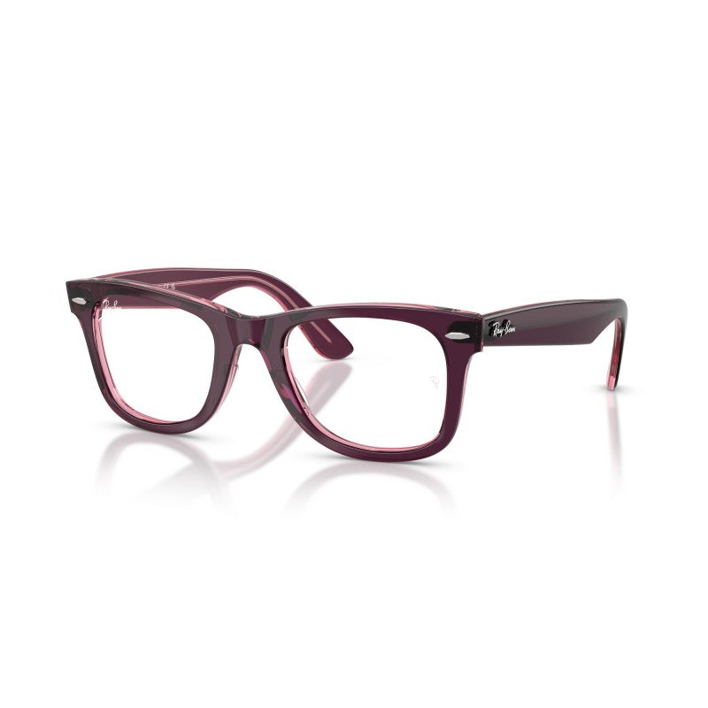 OCCHIALE DA VISTA UNISEX | RAY-BAN RX 4340V - WAYFARER EASE 8364 VIOLA SU ROSA TRASPARENTE - CALIBRO 50