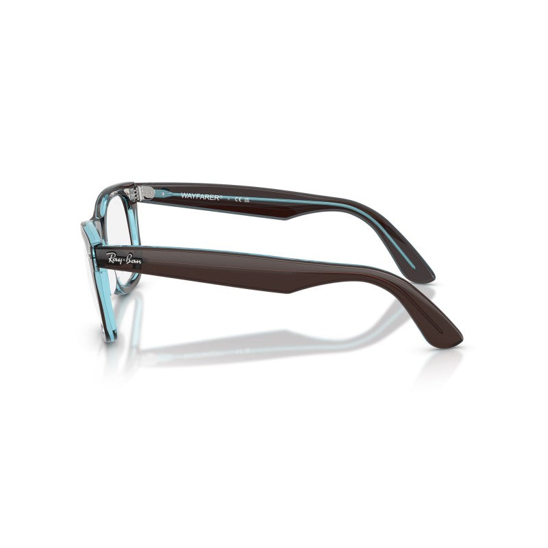 OCCHIALE DA VISTA UNISEX | RAY-BAN RX 4340V - WAYFARER EASE 8366 MARRONE SU BLU TRASPARENTE - CALIBRO 50