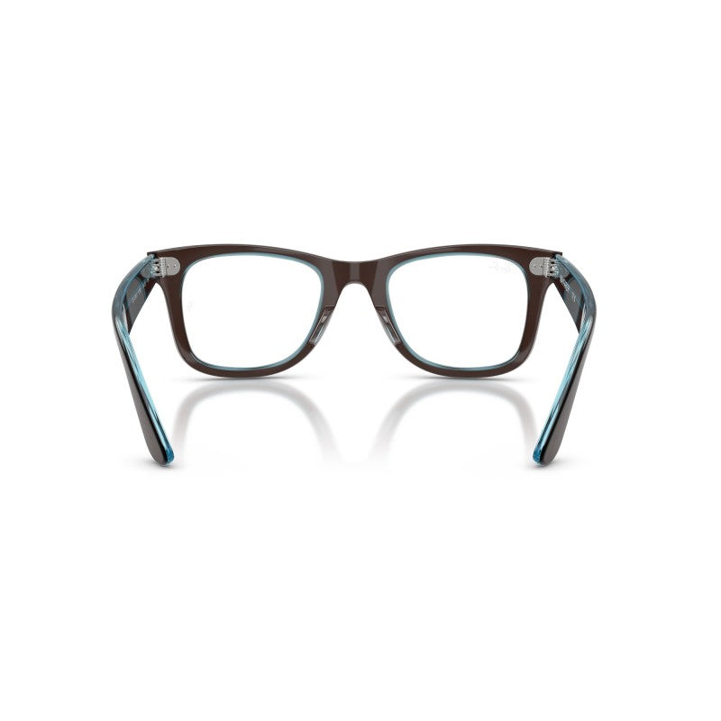 OCCHIALE DA VISTA UNISEX | RAY-BAN RX 4340V - WAYFARER EASE 8366 MARRONE SU BLU TRASPARENTE - CALIBRO 50