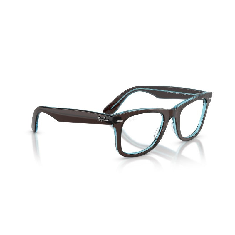 OCCHIALE DA VISTA UNISEX | RAY-BAN RX 4340V - WAYFARER EASE 8366 MARRONE SU BLU TRASPARENTE - CALIBRO 50
