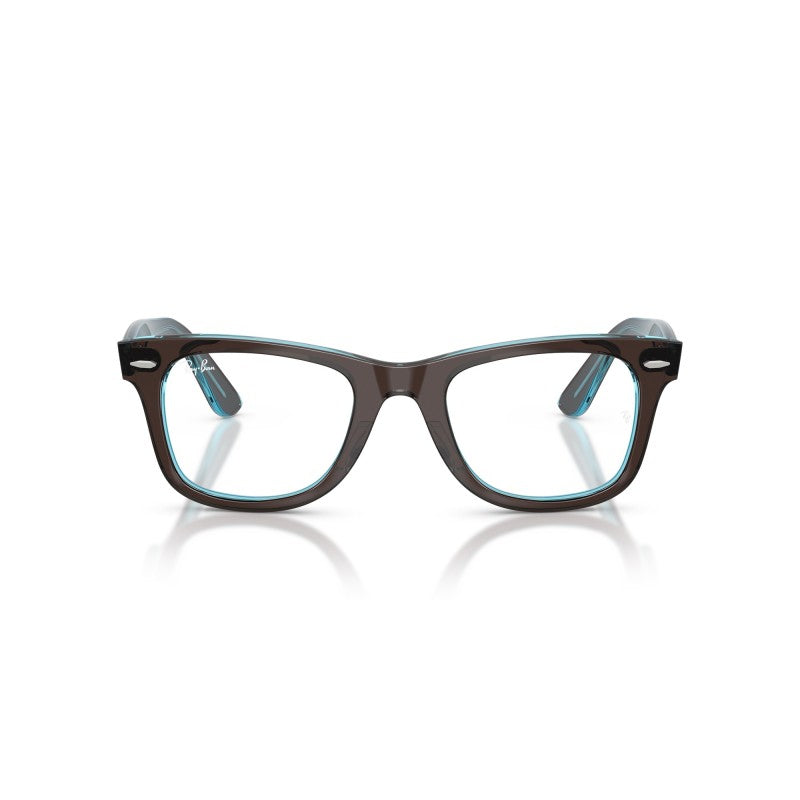 OCCHIALE DA VISTA UNISEX | RAY-BAN RX 4340V - WAYFARER EASE 8366 MARRONE SU BLU TRASPARENTE - CALIBRO 50