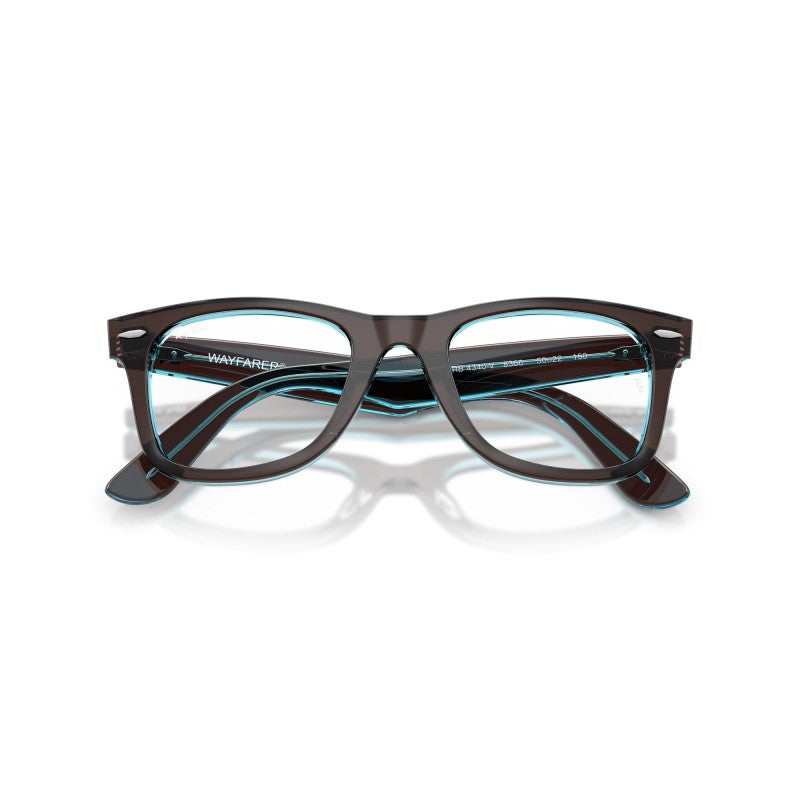 OCCHIALE DA VISTA UNISEX | RAY-BAN RX 4340V - WAYFARER EASE 8366 MARRONE SU BLU TRASPARENTE - CALIBRO 50
