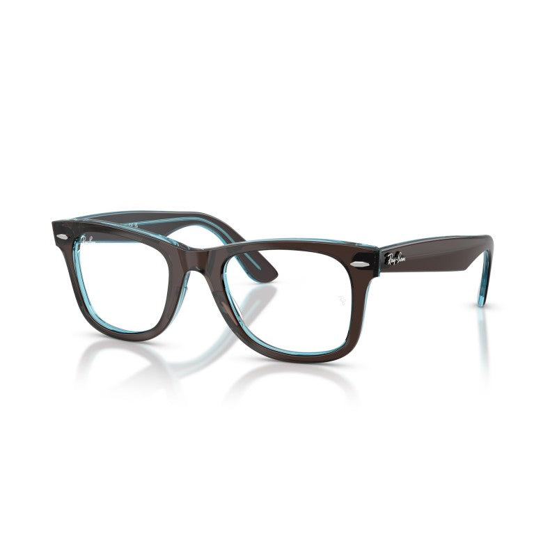 OCCHIALE DA VISTA UNISEX | RAY-BAN RX 4340V - WAYFARER EASE 8366 MARRONE SU BLU TRASPARENTE - CALIBRO 50