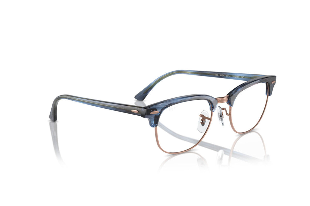 OCCHIALE DA VISTA UNISEX RAY-BAN CLUBMASTER RX 5154 (8374) - RB 5154 8374 TAGLIA 53/21/150