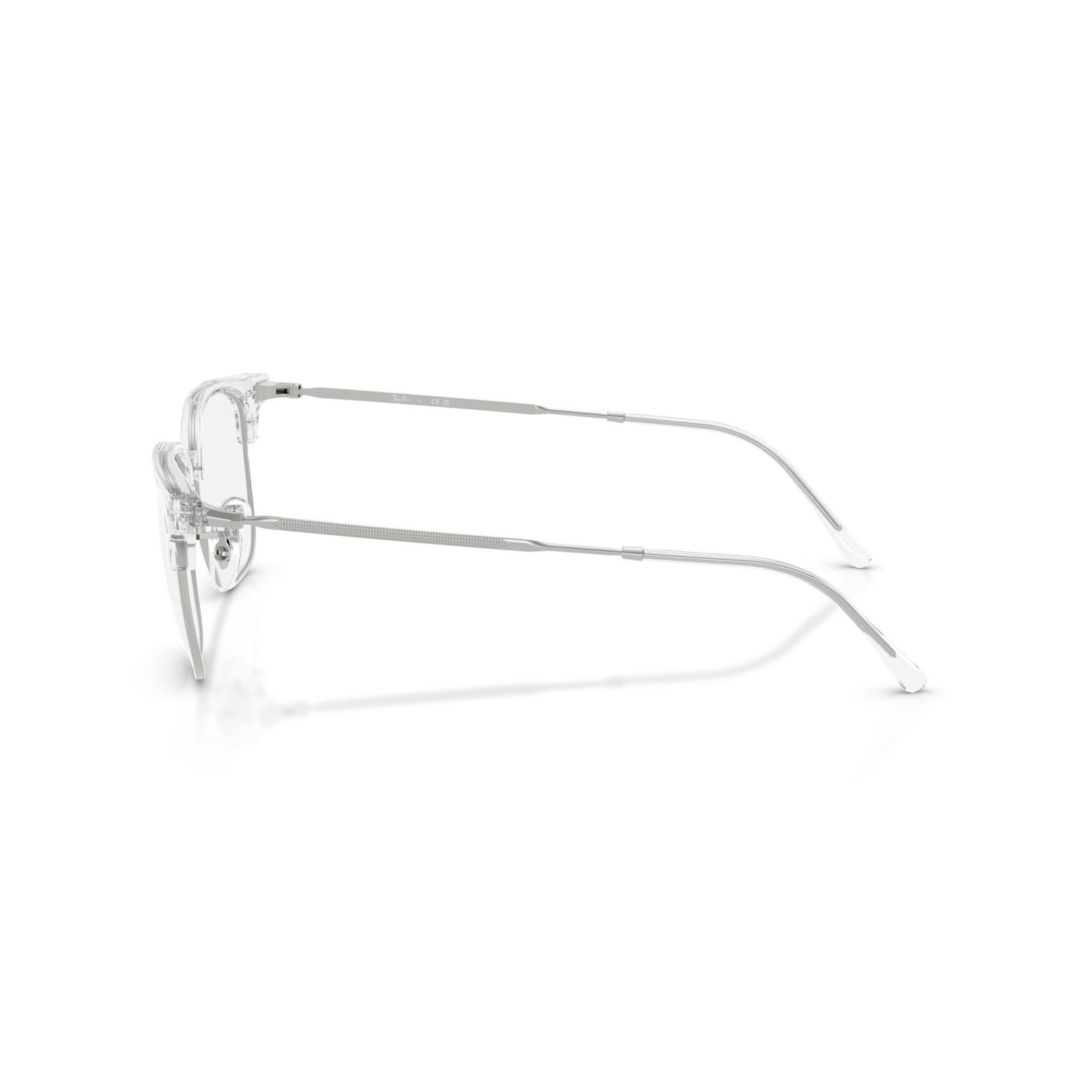 OCCHIALE DA VISTA UNISEX | RAY-BAN RX 7216 - NEW CLUBMASTER 2001 TRASPARENTE SU ARGENTO - CALIBRO 51