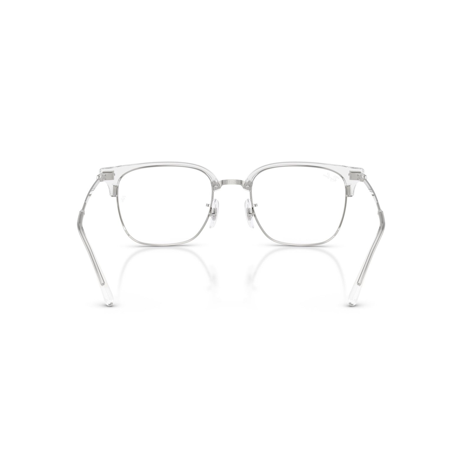 OCCHIALE DA VISTA UNISEX | RAY-BAN RX 7216 - NEW CLUBMASTER 2001 TRASPARENTE SU ARGENTO - CALIBRO 51