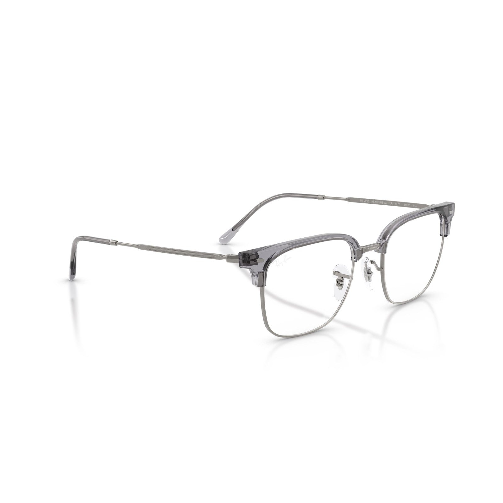 OCCHIALE DA VISTA UNISEX | RAY-BAN RX 7216 - NEW CLUBMASTER 8470 GRIGIO SU CANNA DI FUCILE - CALIBRO 51
