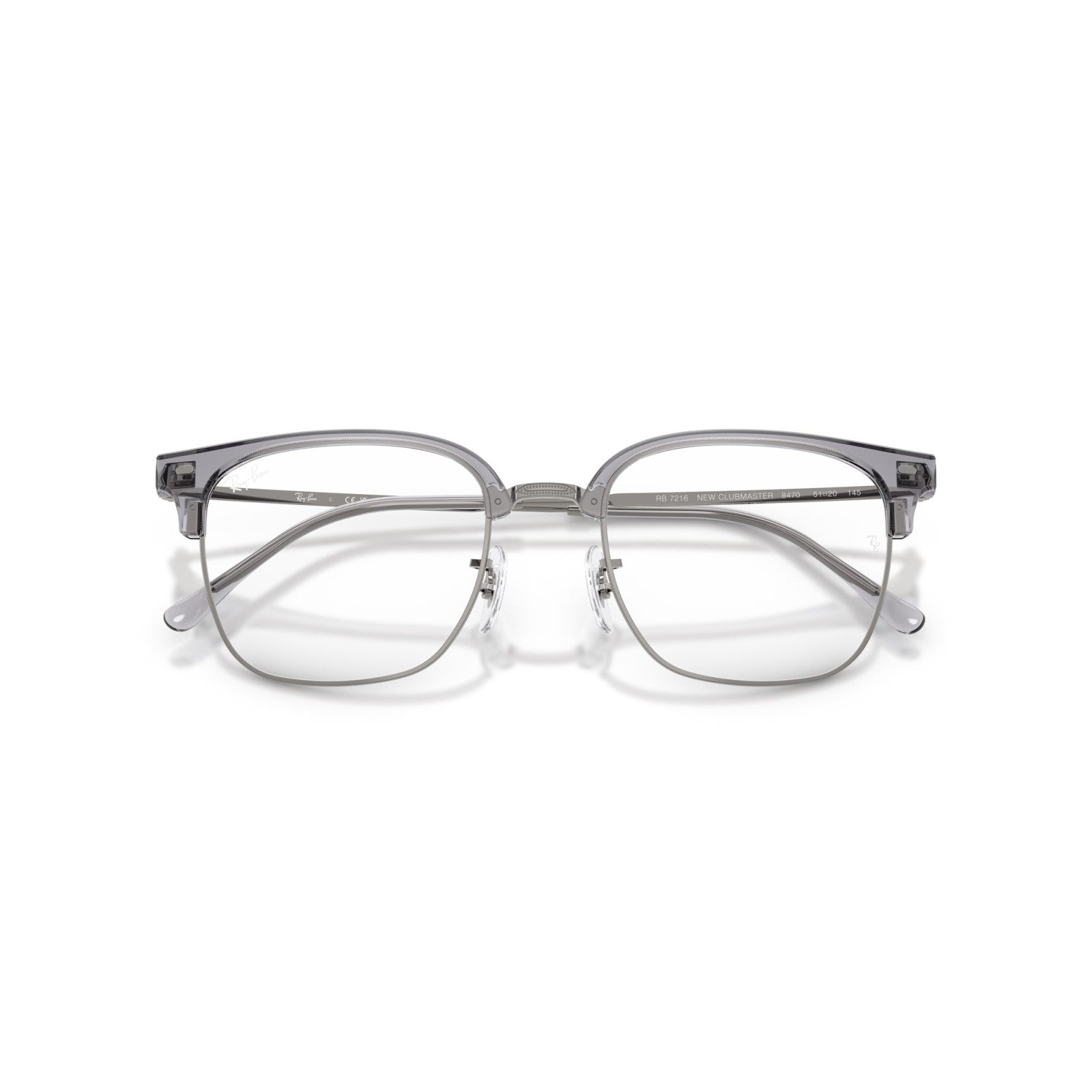 OCCHIALE DA VISTA UNISEX | RAY-BAN RX 7216 - NEW CLUBMASTER 8470 GRIGIO SU CANNA DI FUCILE - CALIBRO 51