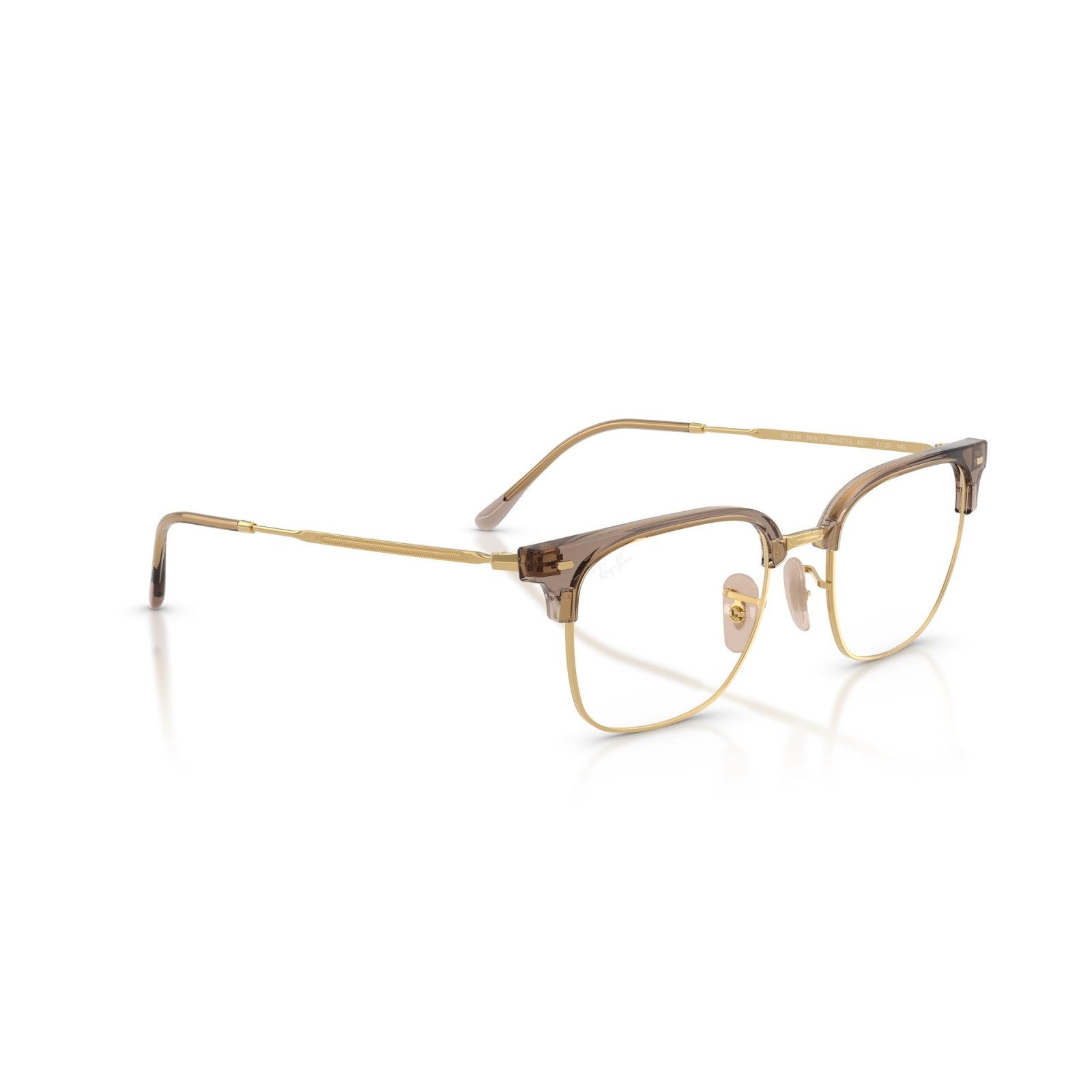 OCCHIALE DA VISTA UNISEX | RAY-BAN RX 7216 - NEW CLUBMASTER 8471 BEIGE SU ORO - CALIBRO 51