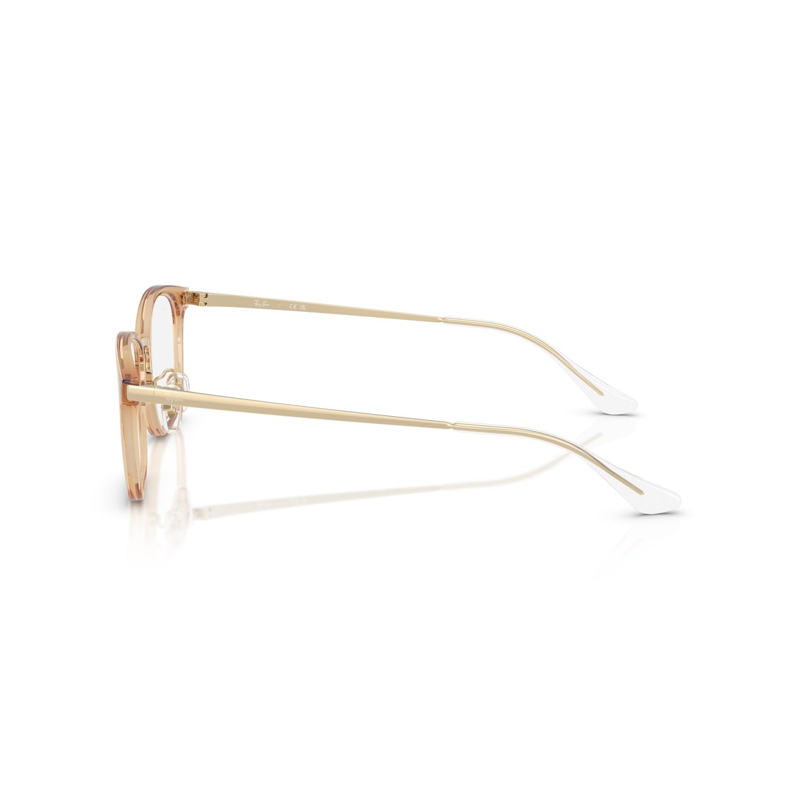 OCCHIALE DA VISTA UNISEX | RAY-BAN RX 7247D - 8473 MARRONE TRASPARENTE SU ORO PALLIDO - CALIBRO 51