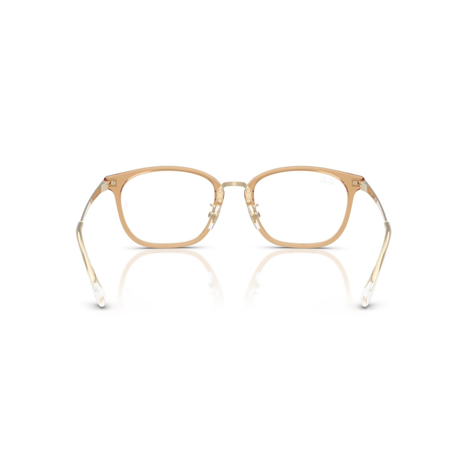 OCCHIALE DA VISTA UNISEX | RAY-BAN RX 7247D - 8473 MARRONE TRASPARENTE SU ORO PALLIDO - CALIBRO 51