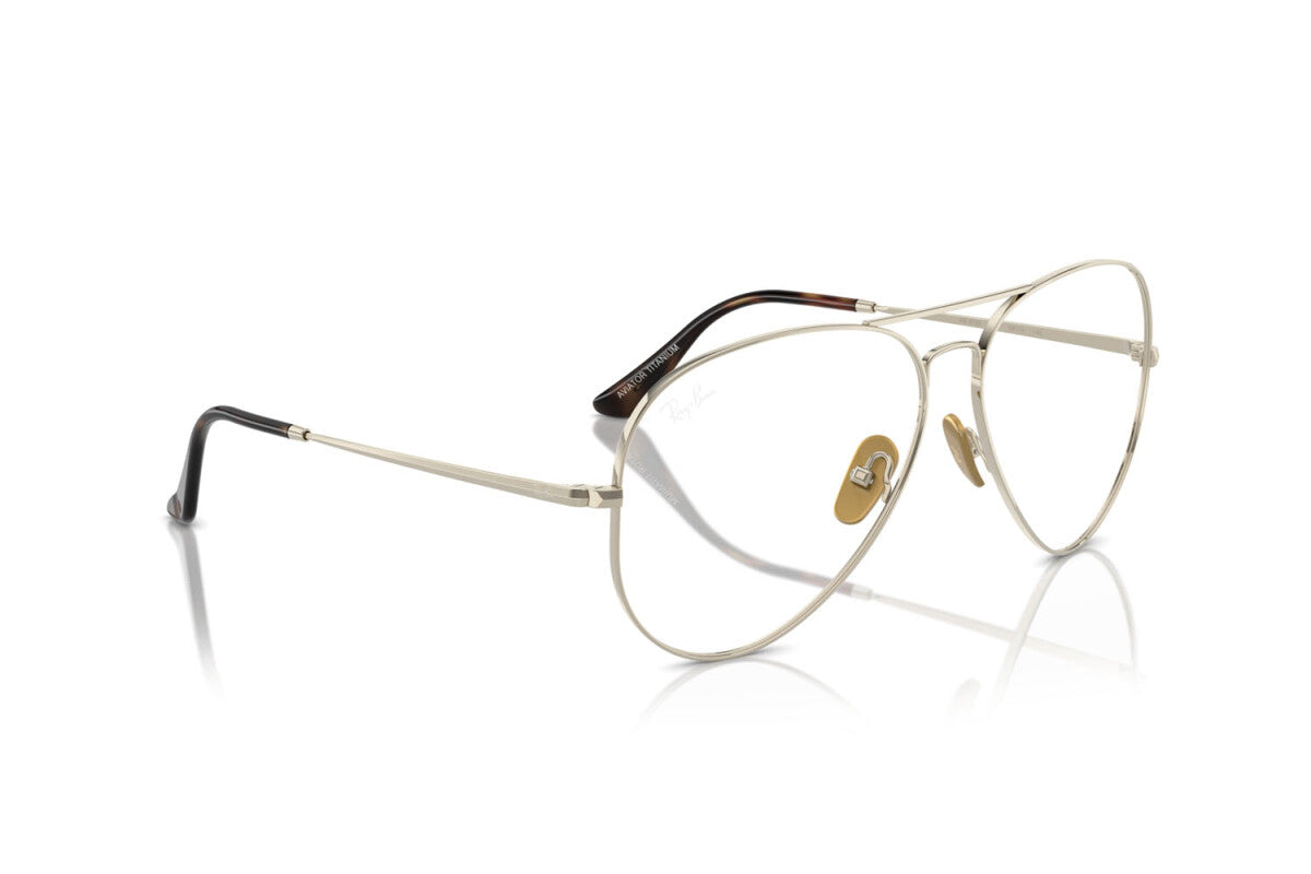 OCCHIALE DA VISTA UNISEX RAY-BAN AVIATOR TITANIUM RX 8789 (1246) - RB 8789 1246