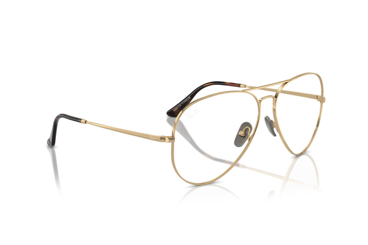 EYEGLASSES RAY-BAN RX 8225V 1220 LIGHT GOLD TITANIUM CALIBER 58 