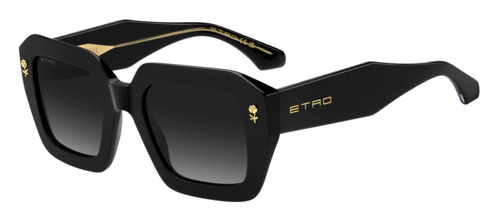 Occhiali da sole ETRO 0114/S neri da donna, montatura in acetato, lenti scure. Ideali per un look elegante e protezione solar