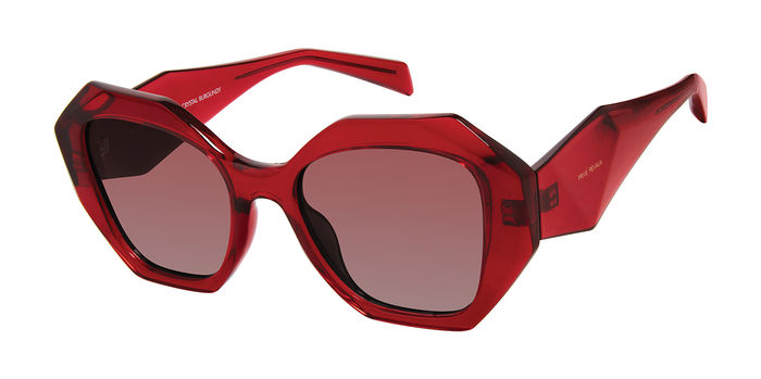 Occhiali da sole da donna Privé Revaux modello The Bimini colore marrone, con montatura elegante e lenti scure, posti su uno