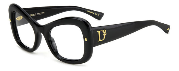 WOMEN'S EYEGLASSES DSQUARED2 D2 0025 - 807 BLACK 