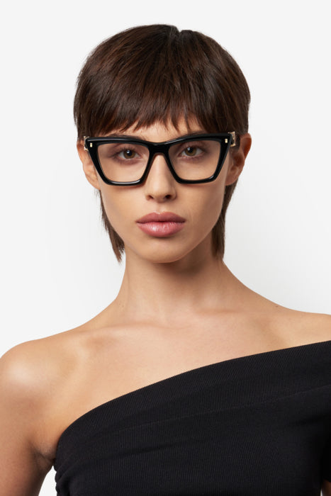 Occhiali da vista DSQUARED2 D2 0172 avana da donna, mostrati frontalmente su sfondo chiaro