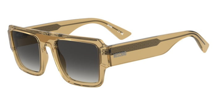 Occhiali da sole Moschino modello 208564 (MOS213/S) unisex, con montatura color avana e lenti scure in primo piano.