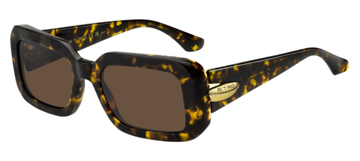 Occhiali da sole Etro 208657 (0132/S) da donna colore avana, mostrati frontalmente su sfondo neutro