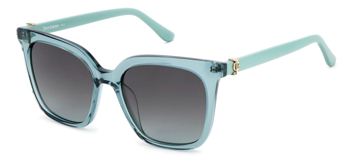 Occhiali da sole neri Juicy Couture modello 207298 da donna, con montatura in acetato e lenti scure, mostrati frontalmente su