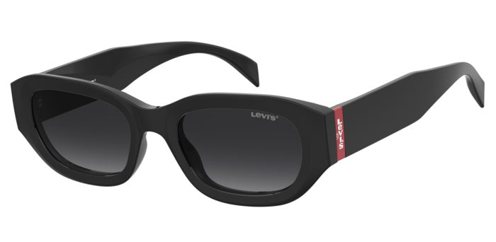 Occhiali da sole da donna Levi's modello LV 1096/S con montatura avana, visti di fronte su sfondo chiaro.