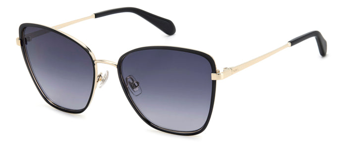 Occhiali da sole da donna Fossil FOS 3159/G/S neri, vista frontale, su sfondo chiaro