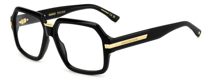 Occhiali da Vista Uomo Dsquared2 D2 0162 Neri - Stile Distintivo