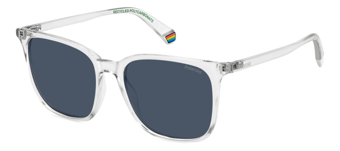 Occhiali da sole donna Polaroid PLD 6226/S con montatura avana e lenti polarizzate marroni, visti di fronte su sfondo bianco.