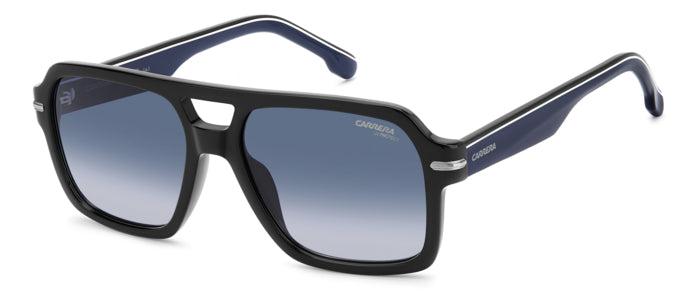 Occhiali da sole da uomo Carrera 377/S con montatura avana e lenti scure, in primo piano su sfondo chiaro.