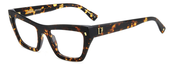WOMEN'S EYEGLASSES DSQUARED2 D2 0025 - 807 BLACK 