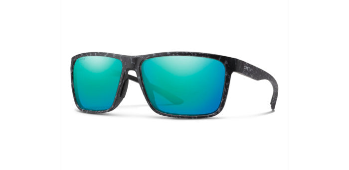Occhiali da sole uomo Smith Riptide 203682 neri opachi, mostrati frontalmente su sfondo bianco.