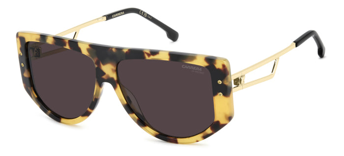 Occhiali da sole donna Carrera neri modello 3099/S (208724) con montatura lucida e lenti scure, mostrati da vicino