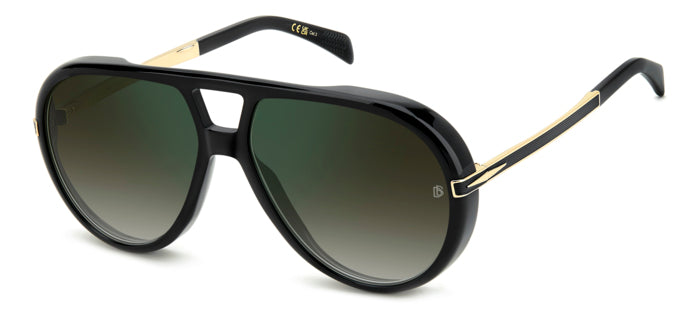 Occhiali da sole David Beckham DB 99/VOYAGER Avana da uomo, con montatura in acetato e lenti scure, mostrati su sfondo neutro