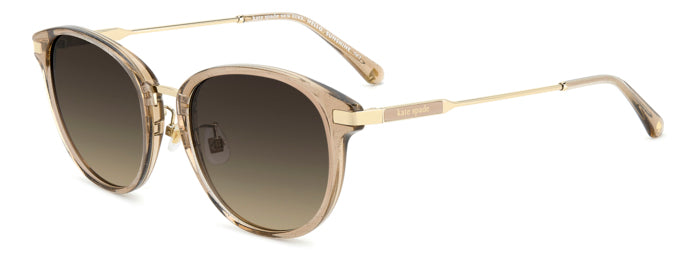 Occhiali da sole Kate Spade 207631 (KS FAWN/F/S) da donna, colore avana, in primo piano su uno sfondo luminoso, con dettagli