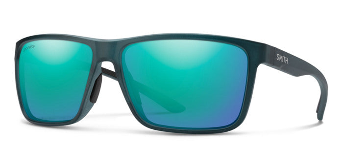 Occhiali da sole uomo Smith Riptide 203682 neri opachi, mostrati frontalmente su sfondo bianco.