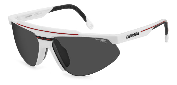 Occhiali da sole da uomo Carrera C SPORT 15/S di colore viola con lenti scure, mostrati su sfondo bianco in primo piano.