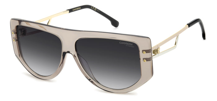 Occhiali da sole donna Carrera neri modello 3099/S (208724) con montatura lucida e lenti scure, mostrati da vicino