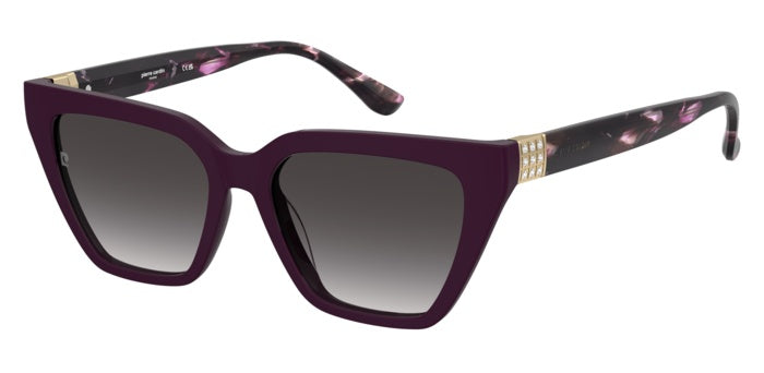 Occhiali da sole Pierre Cardin P.C. 8549/S da donna, con montatura color avana e lenti scure. Mostrati frontalmente con legge