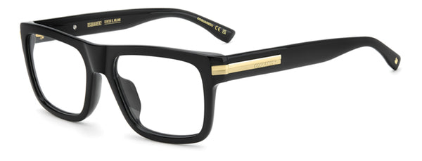 Occhiali da vista DSQUARED2 Uomo Neri D2 0200/G | Stile Deciso