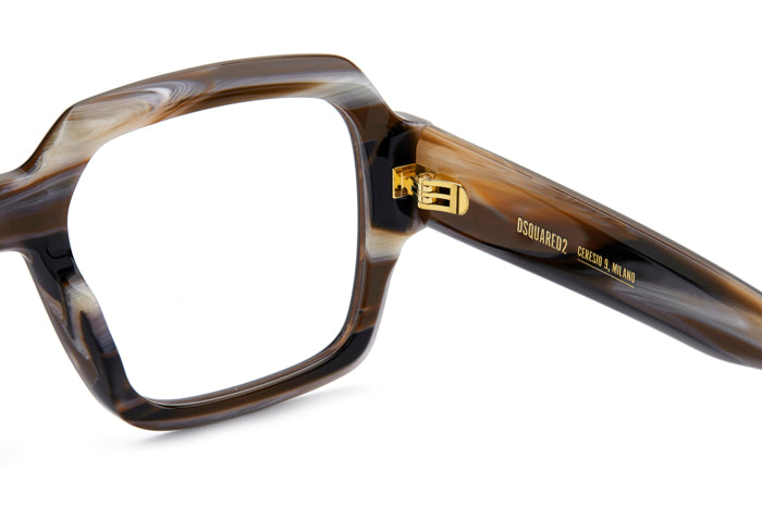 Occhiali da Vista Uomo DSQUARED2 D2 0148 Neri Originali