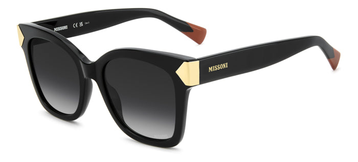 Occhiali da sole Missoni da donna modello MIS 0284/S di colore verde, con montatura in acetato e lenti protettive, fotografat