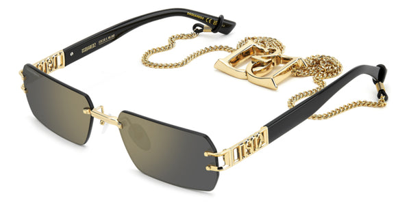 Occhiali da Sole Uomo Dsquared2 Oro 208781: Stile Aviator Unico