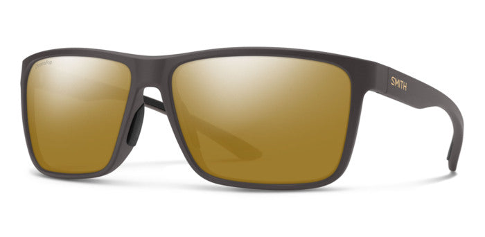 Occhiali da sole uomo Smith Riptide 203682 neri opachi, mostrati frontalmente su sfondo bianco.