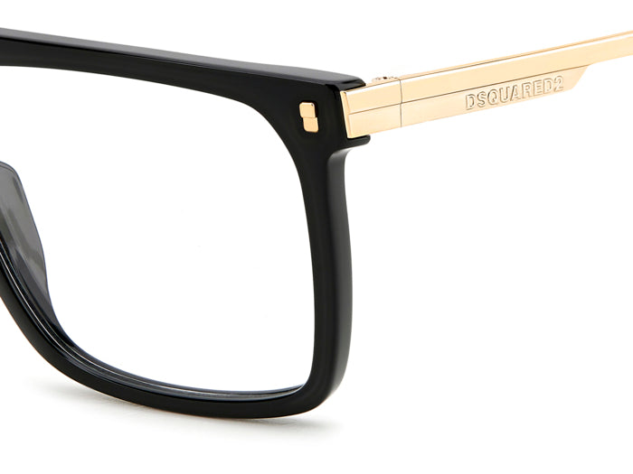 Occhiali da vista DSQUARED2 da uomo colore avana, modello 108260, su sfondo bianco