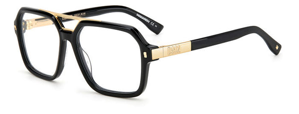 MEN'S EYEGLASSES DSQUARED2 D2 0035 - ANS DARK BLACK RUTHENIUM 