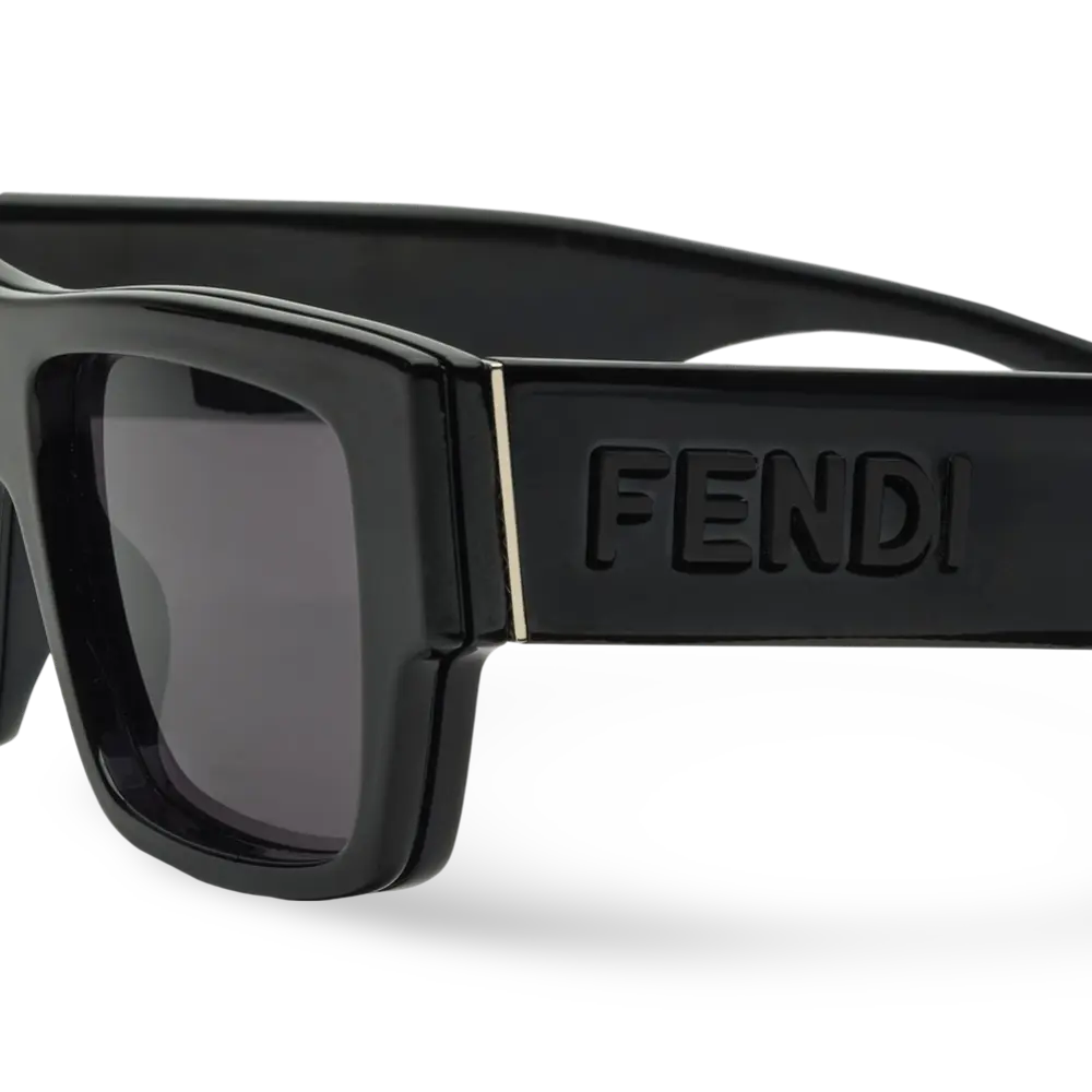 OCCHIALI DA SOLE RETTANGOLARI NERI - 53-19-150 MM