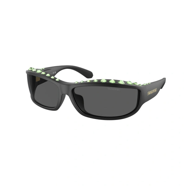 SWAROVSKI SK 6009 - 102087 NERO OPACO | OCCHIALE DA SOLE DONNA CALIBRO 73